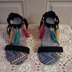 Women's MUK LUKS tassel sandals